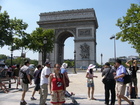 As usual there were a lot of tourists around. From this place you should go downstairs and under the street go to the entry under the Arc.