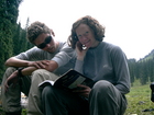 Quentin has a book 'Flap-Flap' written by our common friend Jean-Claude. At photo: Quentin and Christine trying to read this book while other guys trying to have some rest or climb at the rock.