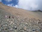 After some rest we continued our climbing to Ala-Kul Pass. The girsl started first - Ainura, Janyl and Lyuba. A few minutes and we should reach this pass.