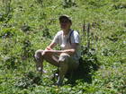 I was a spectator of the rock climbing of Greg and Erwin sitting nearby and having a rest.